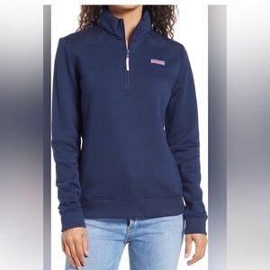 Vineyard Vines Shep 3/4 Zip Navy Pullover‎ small coastal preppy golf vacation